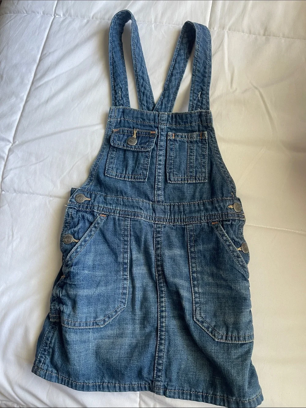 Polo by Ralph Lauren Blue Denim Overall Pinafore